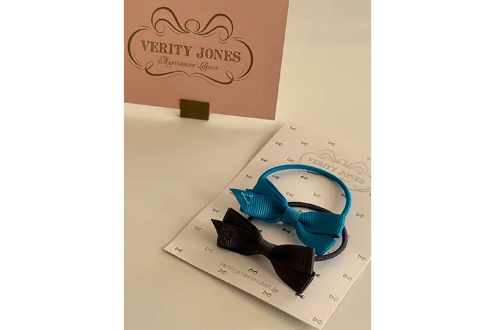 ドネーション・ボウ（ヘアゴム・スモール）｜ビビッドブルー（単品） 2