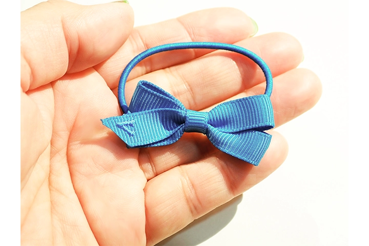 ドネーション・ボウ(ヘアゴム・スモール)|ビビッドブルー(単品) 2