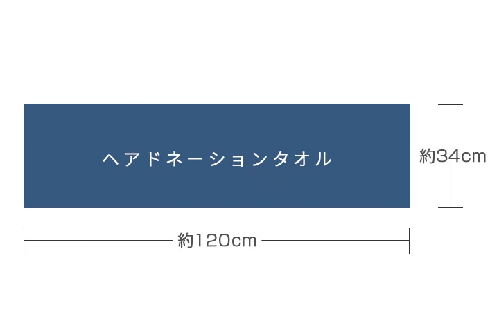 ハーフバスタオルサイズ(120cm×34cm)